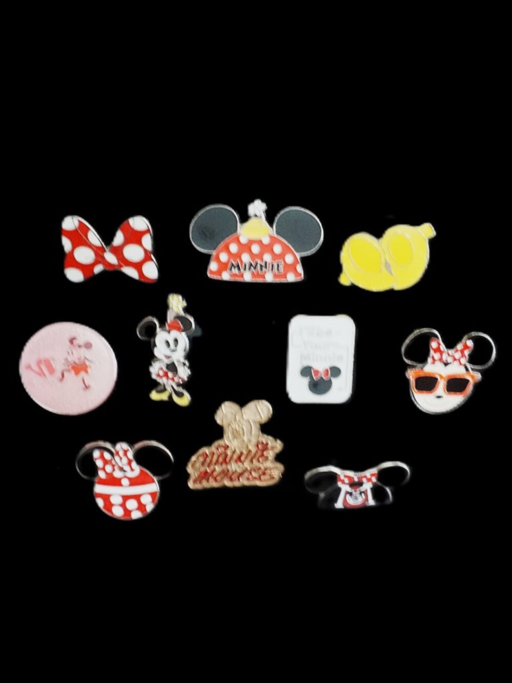 Disney Pin Trading 10 Pin Lot Featuring Minnie Mouse (058)